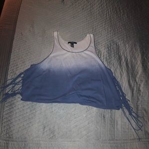 Tie dye tank with fringe